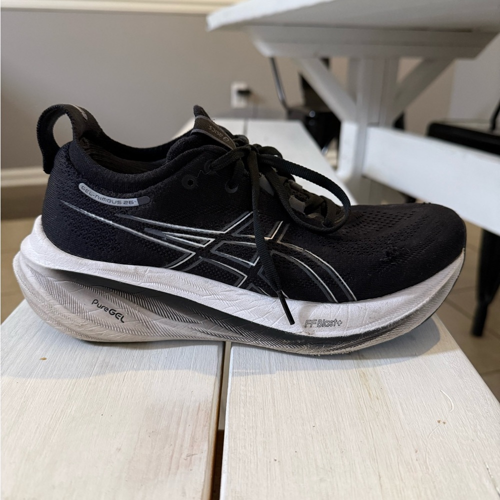 ASICS Black and White Athletic Shoes - Picture 6 of 15